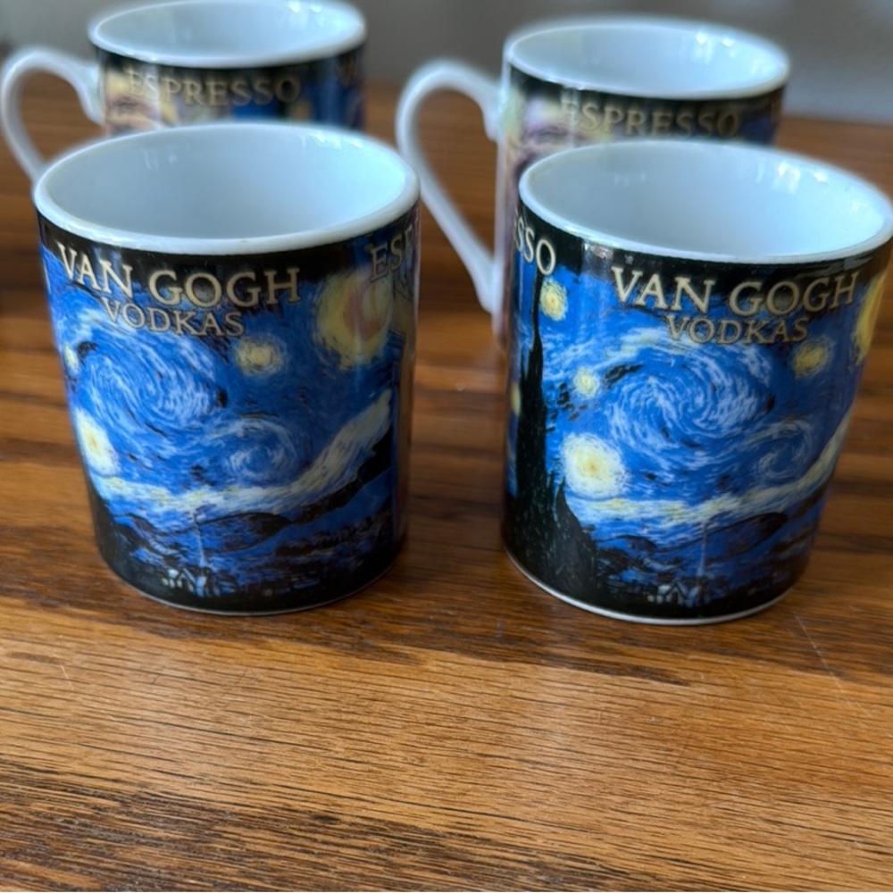Blue Abstract Coffee & Tea Mug Set for Kitchen - Picture 2 of 3